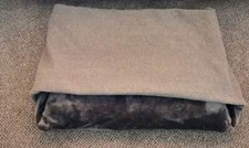 Designed For Dogs Pewter Grey Tweed Doggy Den, Hooded Dog Bed Size Medium