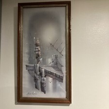 Andres Orpinas Print Signed  Boy Fishing 