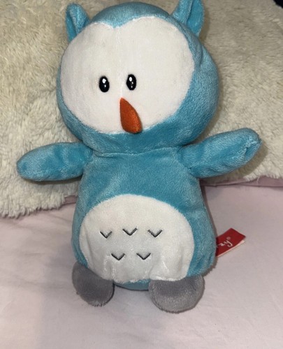 Gitzy aqua blue owl plush - blue,