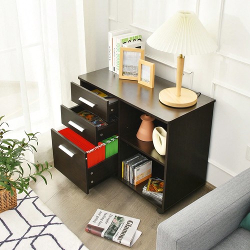 Brown mobile lateral file - mobile,