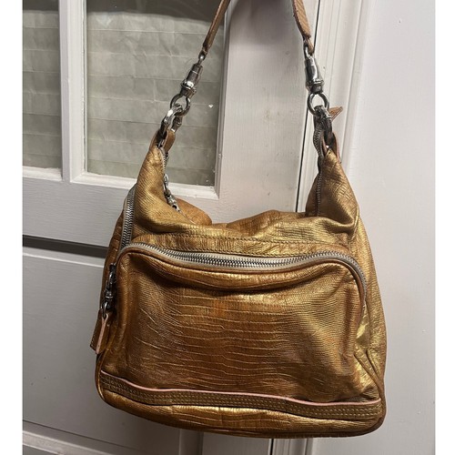 Pollini gold snakeskin pattern - pollini,
