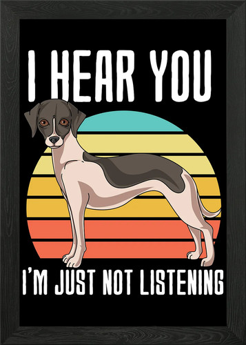 Whippet gift framed - framed, art