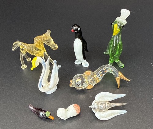 Vintage murano art glass tiny - art,