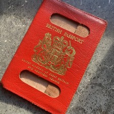 Vintage pillar box red leather