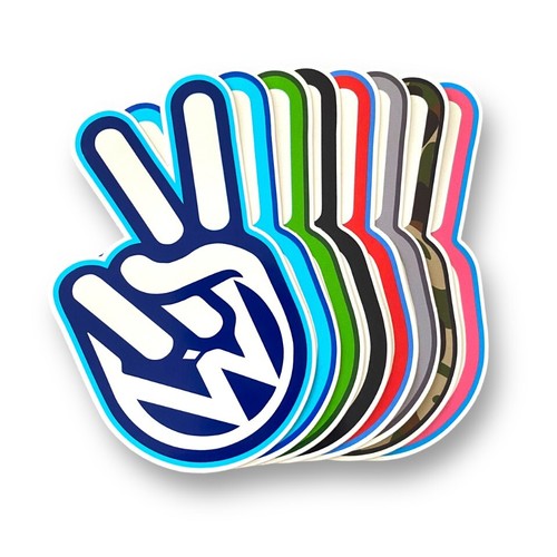 Vdub peace sign sticker lots - peace,