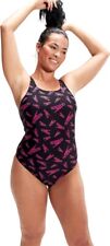 Speedo Swimsuit Women's Quick Dry Chlorine Resistant One Piece Swimwear 10 UK