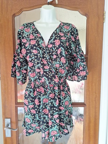 Ladies floral print playsuit - ladies,