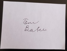 Tom Baker signed Doctor Who