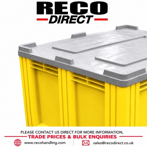 Yellow 610 ltr rigid - rigid, plastic