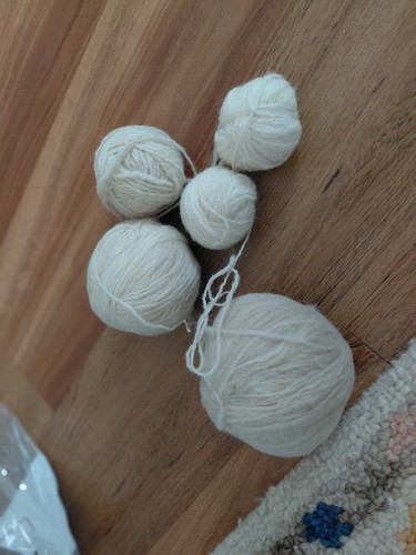 Spun sheep wool - sheep, ready