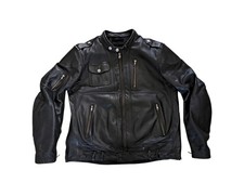 Triumph Leather Motorcycle Jacket Classic Vintage Rocker   SIZE XXL 48UK 58EU