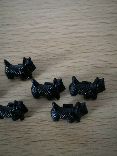 Dog buttons 17mm shank - , backed