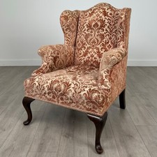 Antique 20th Century Georgian Style Wingback Armchair ( REF AF-3949 )