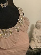 Terani Couture Jewel Embellished Chiffon Layered Evening Dress Size 12