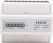 Digital KWh Meter, 3-Phase 4 Wire Electric Meter with 6-Digit Display 220/380V