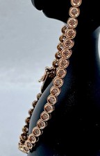 18ct yellow gold diamond tennis bracelet 6.7g