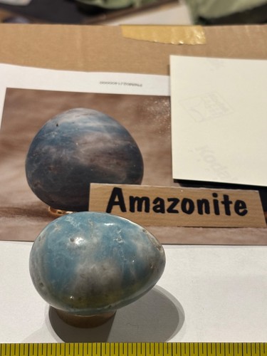 Amazonite gemstone egg - gemstone,