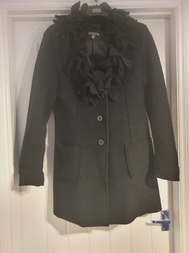 Bandolera black wool mix - black,