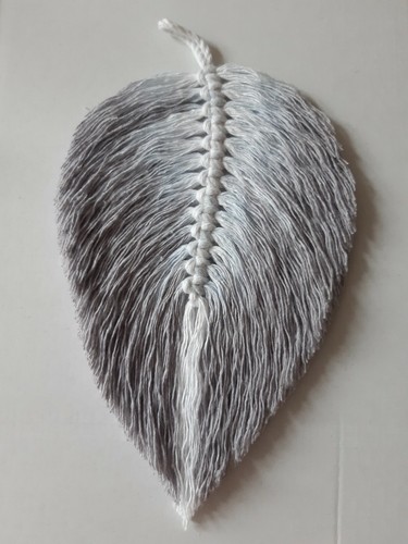 Macrame feather leaf - feather, wall