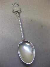 Antique Silver Spoon with Threepence ~ Commemorative Queen Victoria 1897 Jubilee