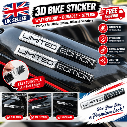Waterproof bike sticker - 3d,