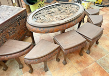 Chinese heavily carved coffee - chinese,