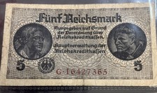 GERMANY 5 REICHSMARK BANKNOTE