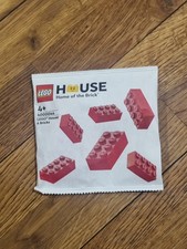 LEGO HOUSE Home Of The Brick 6 Red House Bricks In Paper Packet New sealed