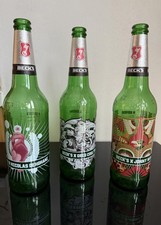 BECK'S Limited Edition EMPTY Beer Bottles larger 660ml size bottle x3