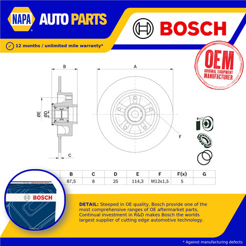 Brake discs pair solid fits - discs,