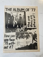 THE CLASH DEBUT ALBUM 11" x 16" FULL PAGE MAGAZINE ADVERT POSTER 1977