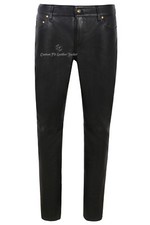 Ladies Leather Pant Black