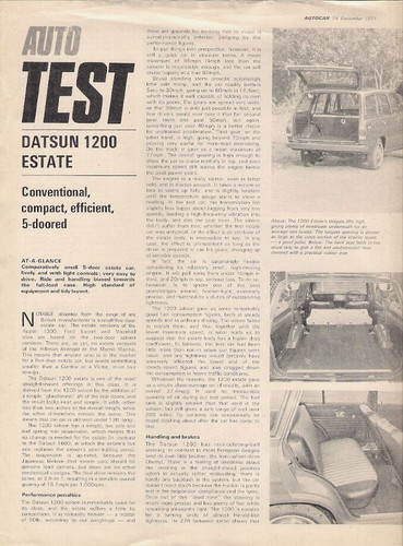 Nissan datsun 1200 sunny - 1200,