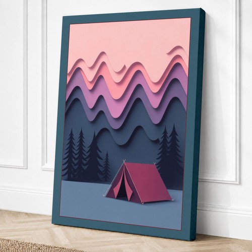 Tent under mountains - under,