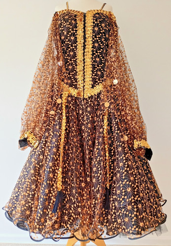 Gold vintage dress dance - gold,