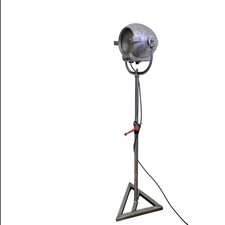 Vintage theatre light lamp - converted metal standard lamp / floor standing lamp