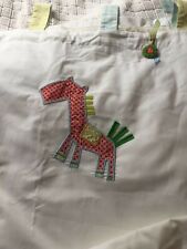 Mamas&Papas white childrens curtains tab top tape giraffe donut see description