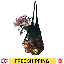 Turtle Bag Mesh Net String Reusable Shopping Bag Fruit Storage Organic Bag Black