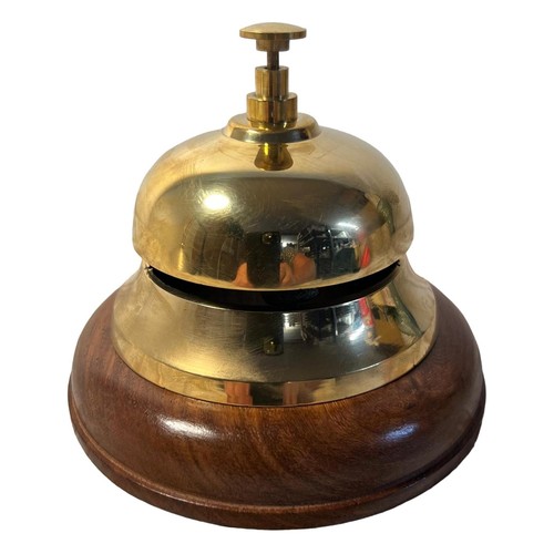 Brass reception desk - brass,