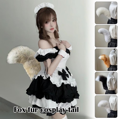 Fox fur tail waist - fur, plushly