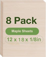 Rowood 3mm Maple Plywood Sheet Thin Wood Sheets Unfinished Wood for Crafts