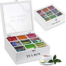 Tea Box Organizer,Wood Tea Bag