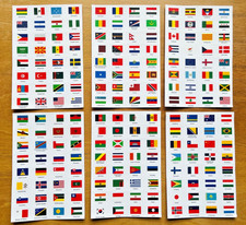 192 Country World Flags Vinyl Sticker Transparent background Water proof