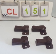 Four Plastic Turnbuckle Door Catch Stay Latch  BROWN Caravan - Motorhome - Boat