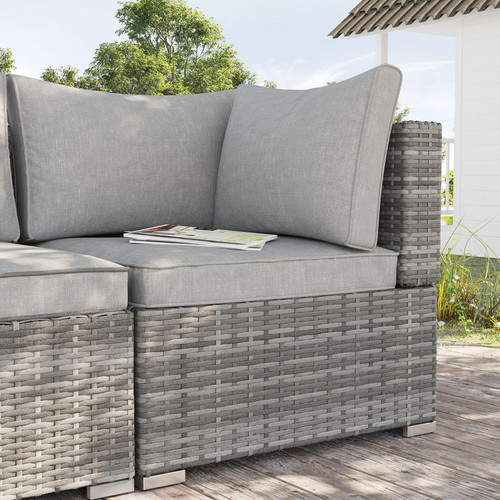 Rattan wicker corner sofa - , pe