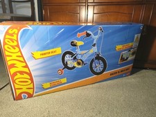  Hot Wheels Racer Bike Blue 14" Kids Bicycle W/ Removable Stabilisers 4-6 Yrs