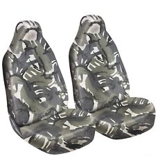 Shield Autocare © Heavy Duty 100% Waterproof Grey Camo Car Van Seat Covers 1+1