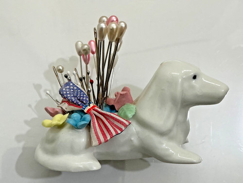 Vintage porcelain dachshund - porcelain,
