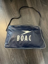 Rare British Overseas Airways Corporation B.O.A.C Bag 1960s 1970s Bag Vintage