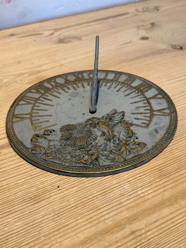 Vintage sundial brass garden - sundial,